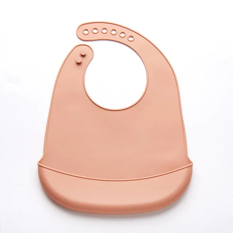 Bavoir bébé Bavoirs imperméables réglables Bébés Silicone doux