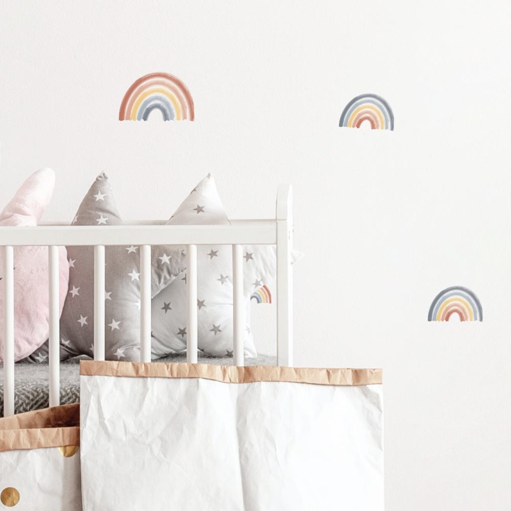 Stickers muraux - Mini arcs-en-ciel aquarelle