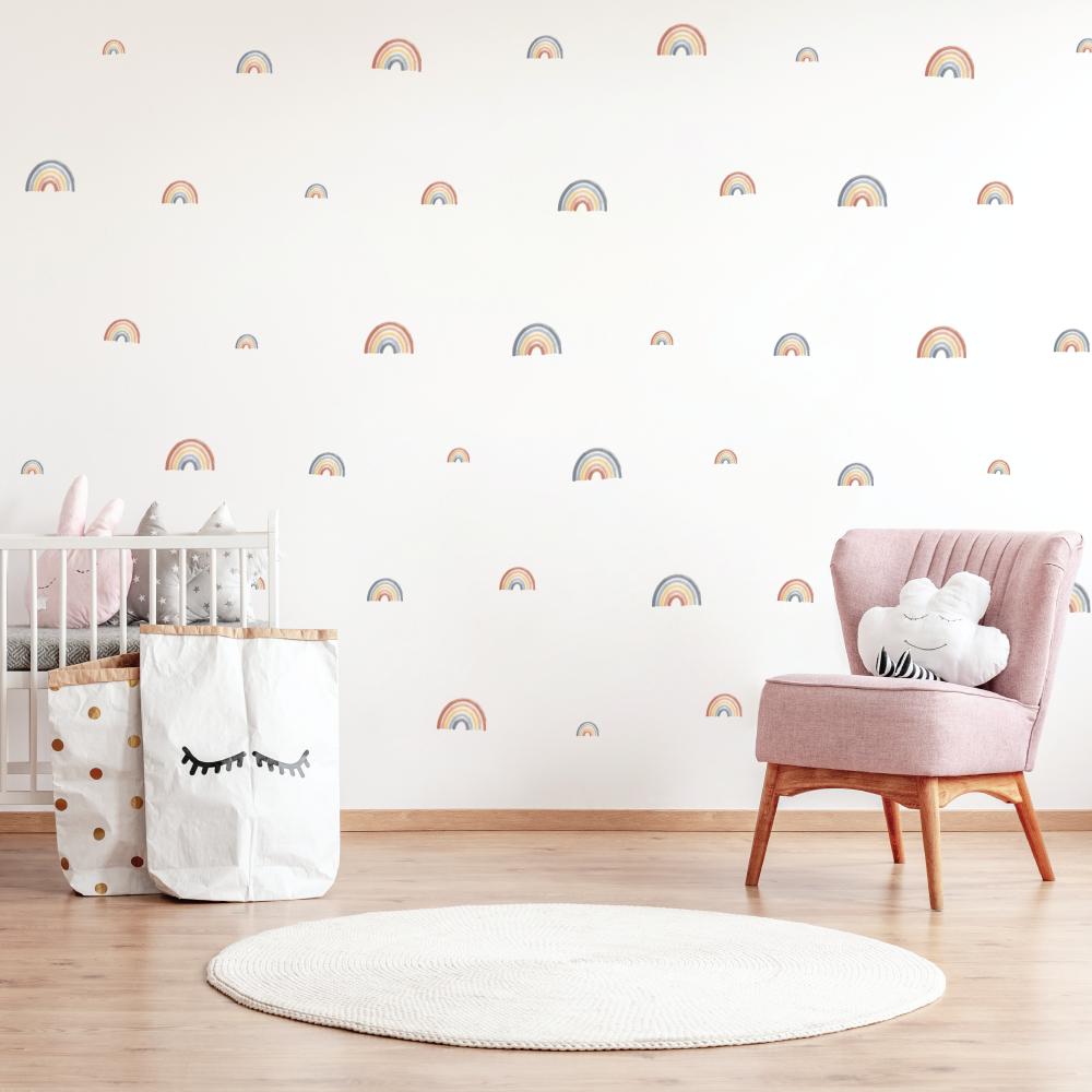 Stickers muraux - Mini arcs-en-ciel aquarelle